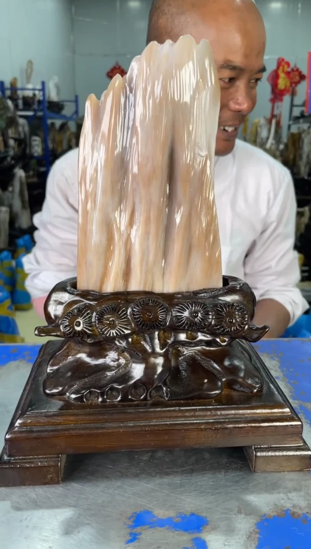 【闪购商品】硅化玉摆件未镶嵌4