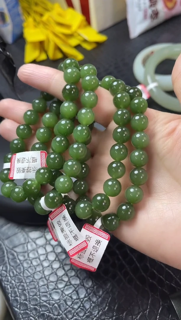 未镶嵌手镯和田玉10mm左右碧玉多样性发货仅一条