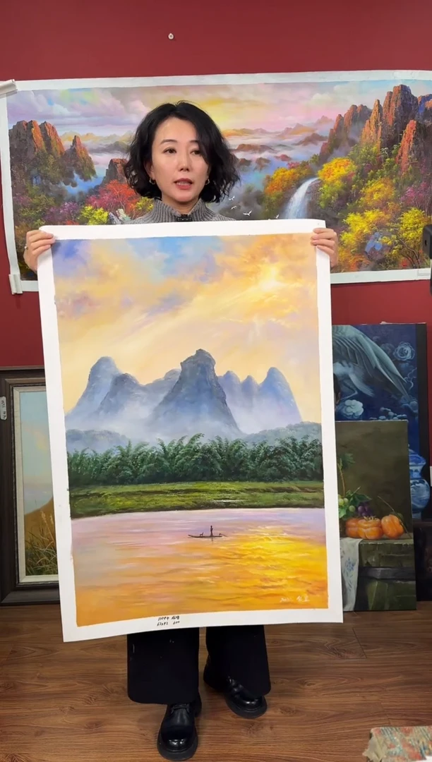 油画【60号】约50*70cm丨朝鲜原创纯手绘孤品油画丨顺丰包邮