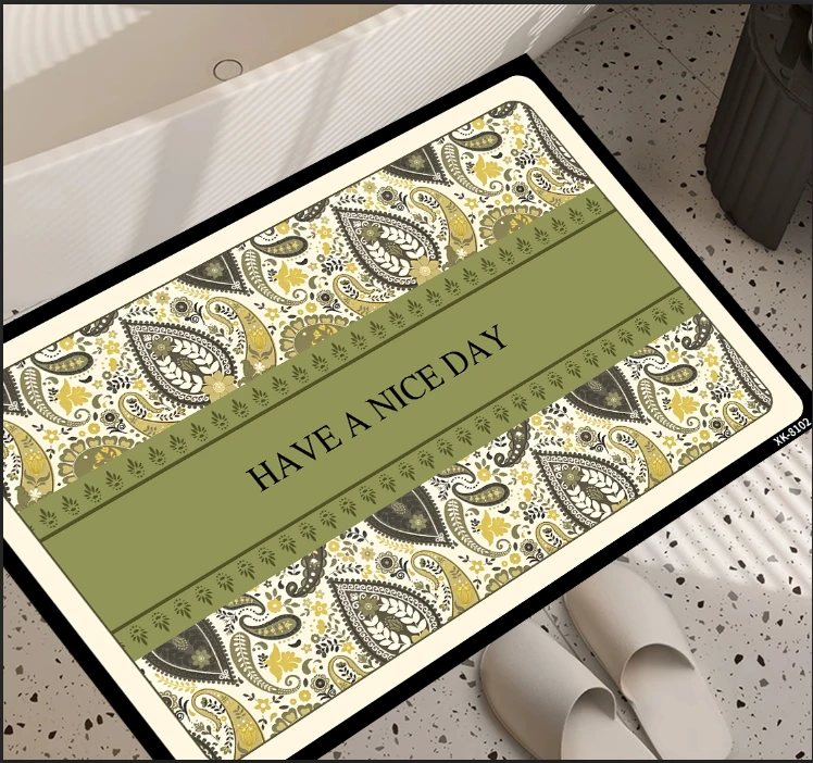 KX8102【50×80cm】硅藻泥卫生间浴室地垫防滑防油免洗耐脏脚垫