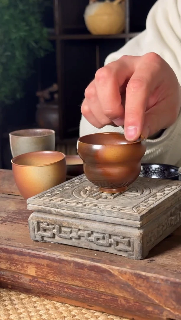 瑞平阳窑手作柴烧葫芦杯