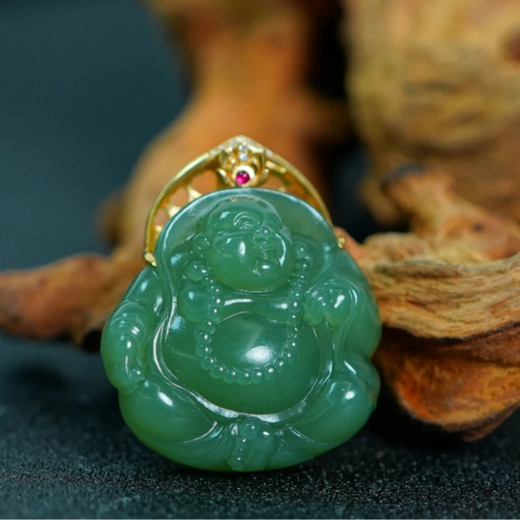 【老爸评测专属】18K和田玉佛吊坠 A7101208