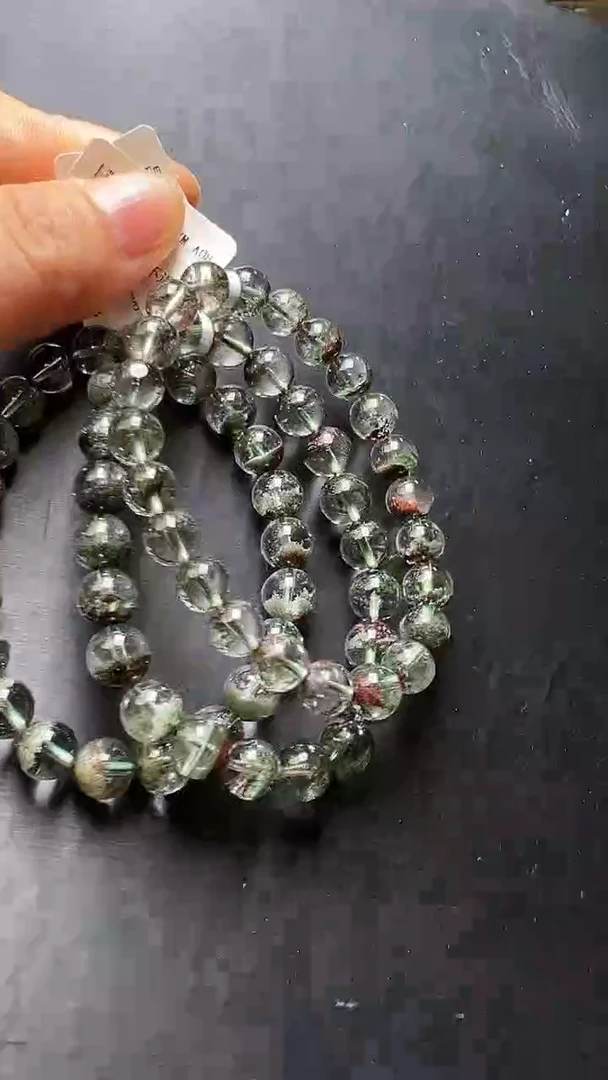 水晶手串未镶嵌绿幽灵手串8m+ 多样性发一 M50507