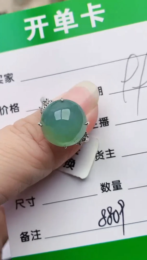 颈饰银S925镶嵌翡翠8809