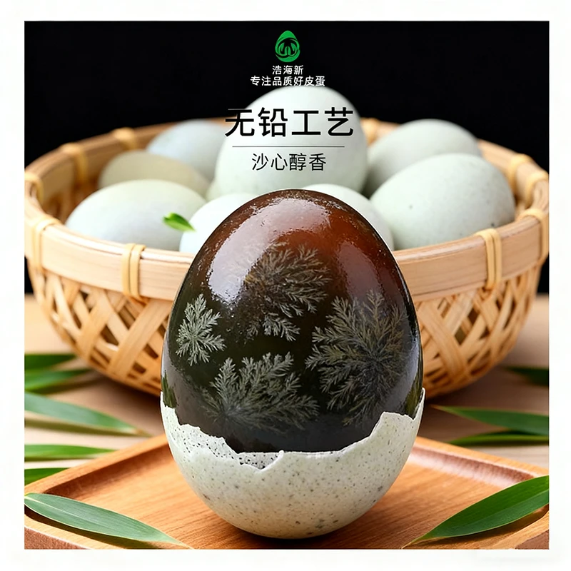 溏心松花皮蛋 传统无铅工艺腌制皮蛋 单枚40g-50g
