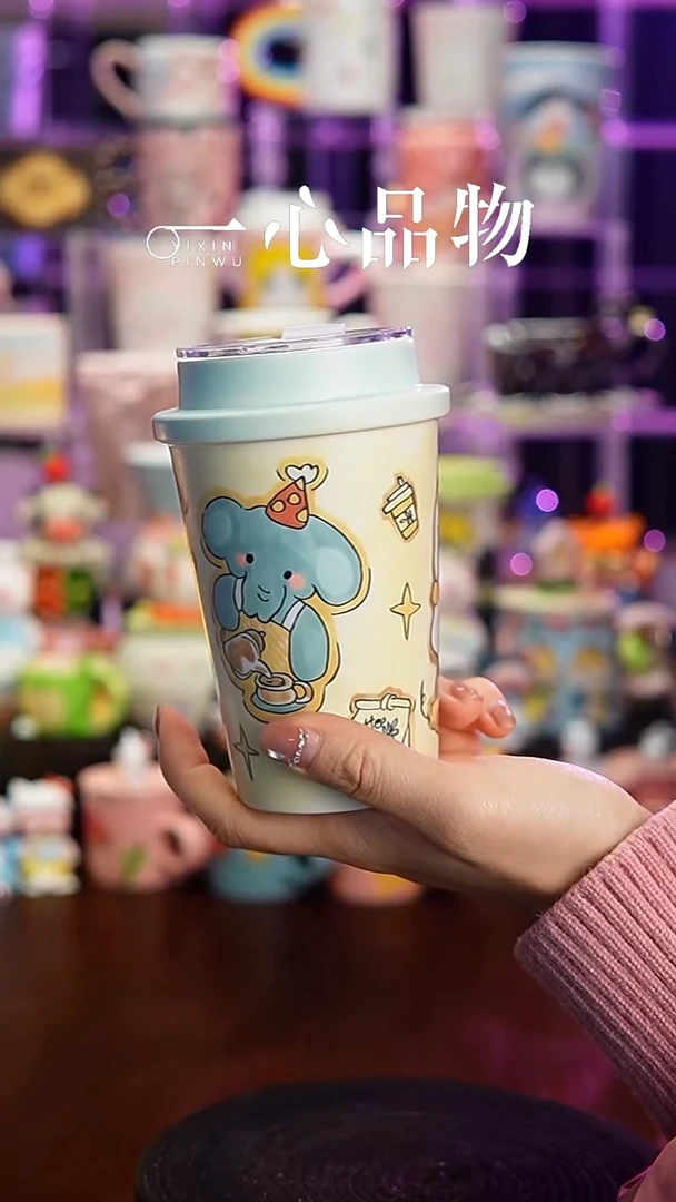 杯子瓷H41景德镇手工手绘杯子摆件