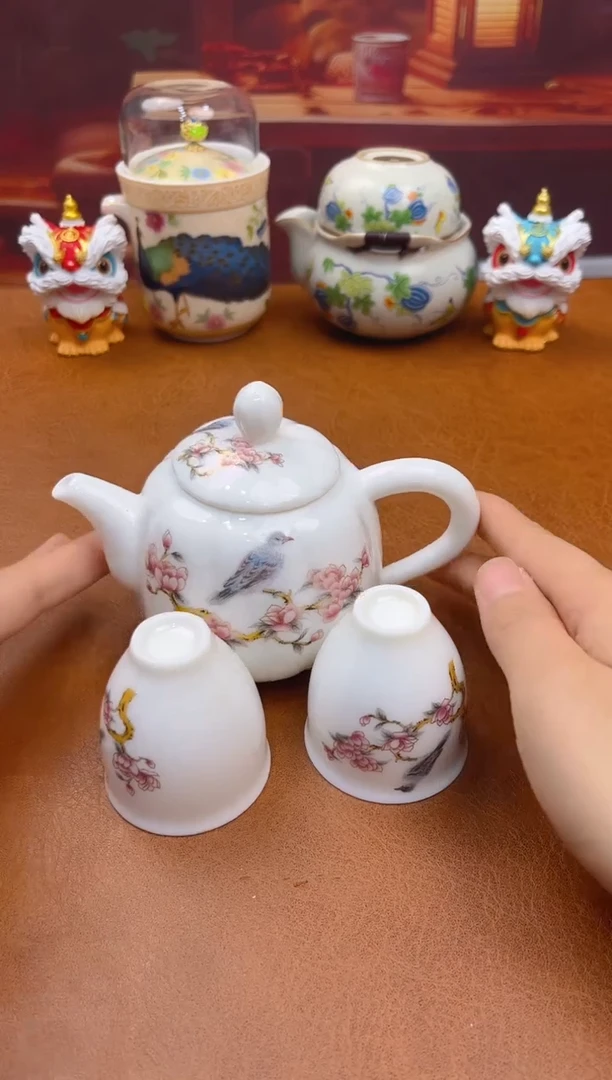 陶瓷茶具摆件旅行套组