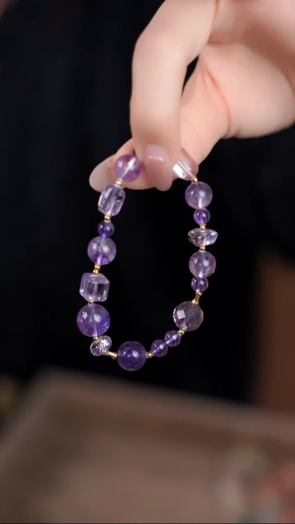 18K金镶嵌手链水晶@