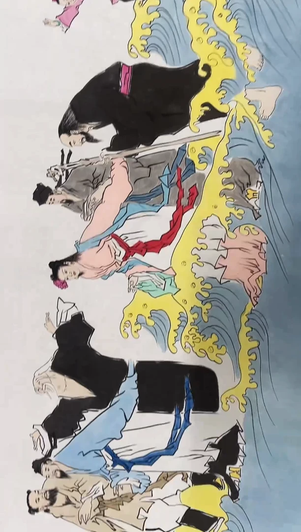 横款精品四尺人物，八仙