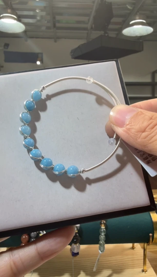 未镶嵌手链海蓝宝石优1903