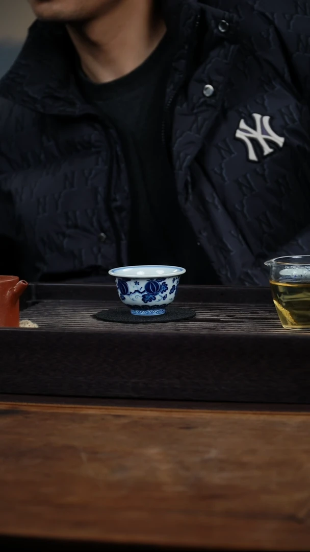 【闪购商品】紫砂茶壶青花小瓷杯   善宝