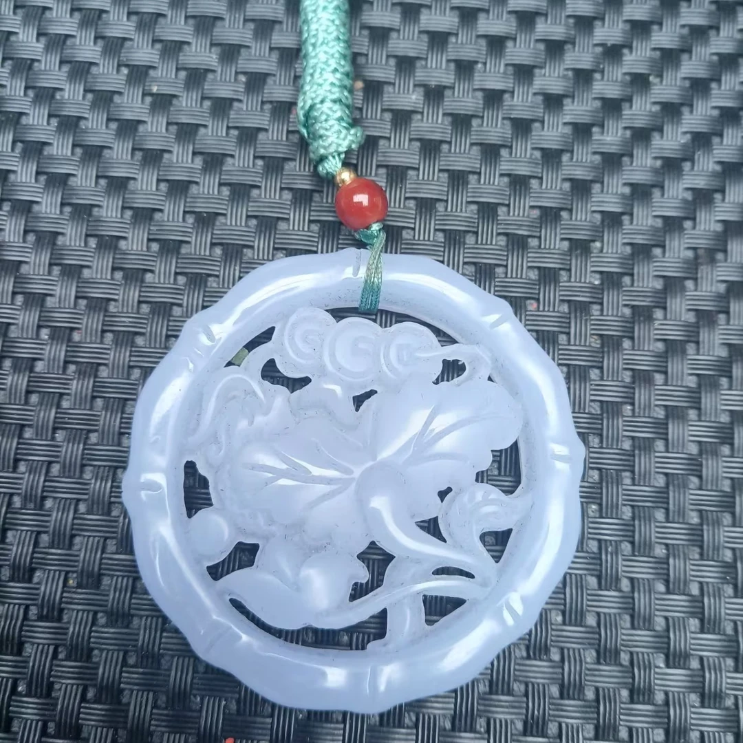A49精品翡翠花开富贵吊坠