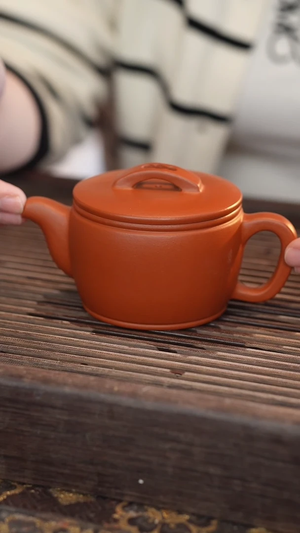 茶壶紫砂汉瓦 朱泥 半手工 200cc
