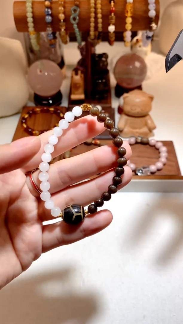 未镶嵌手链和田玉白玉糖料diy手串 多样性发一