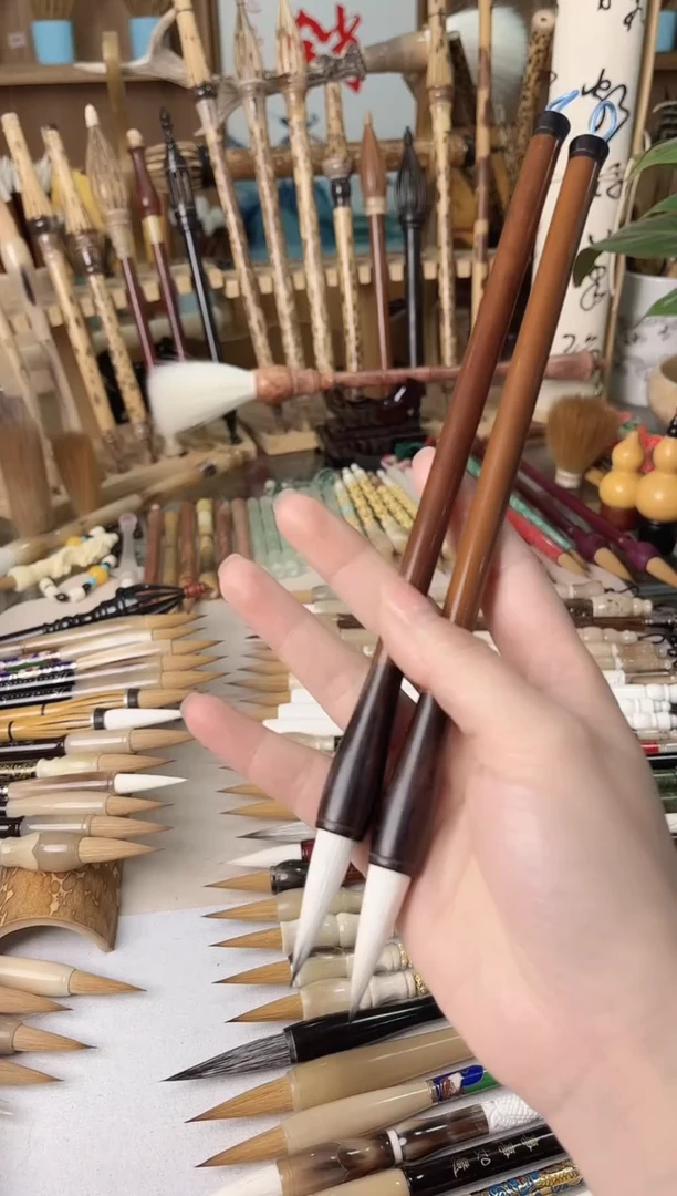 【清水试笔，拒绝蘸墨】墨琳笔庄毛笔2支3.5*0.8