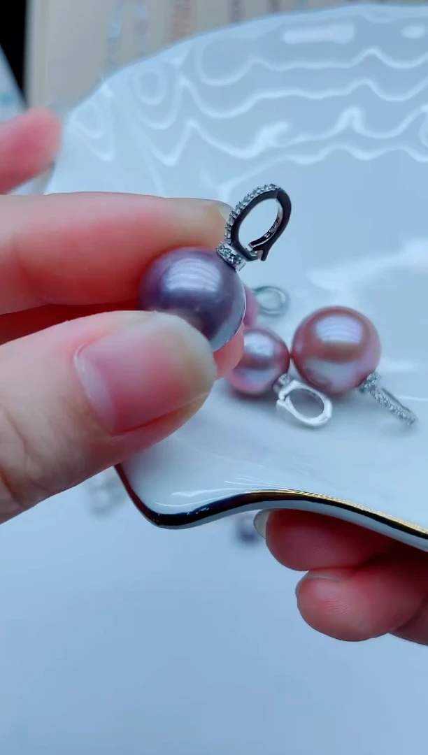 淡水珍珠银S925镶嵌吊坠(不含链)吊坠多样性发其一