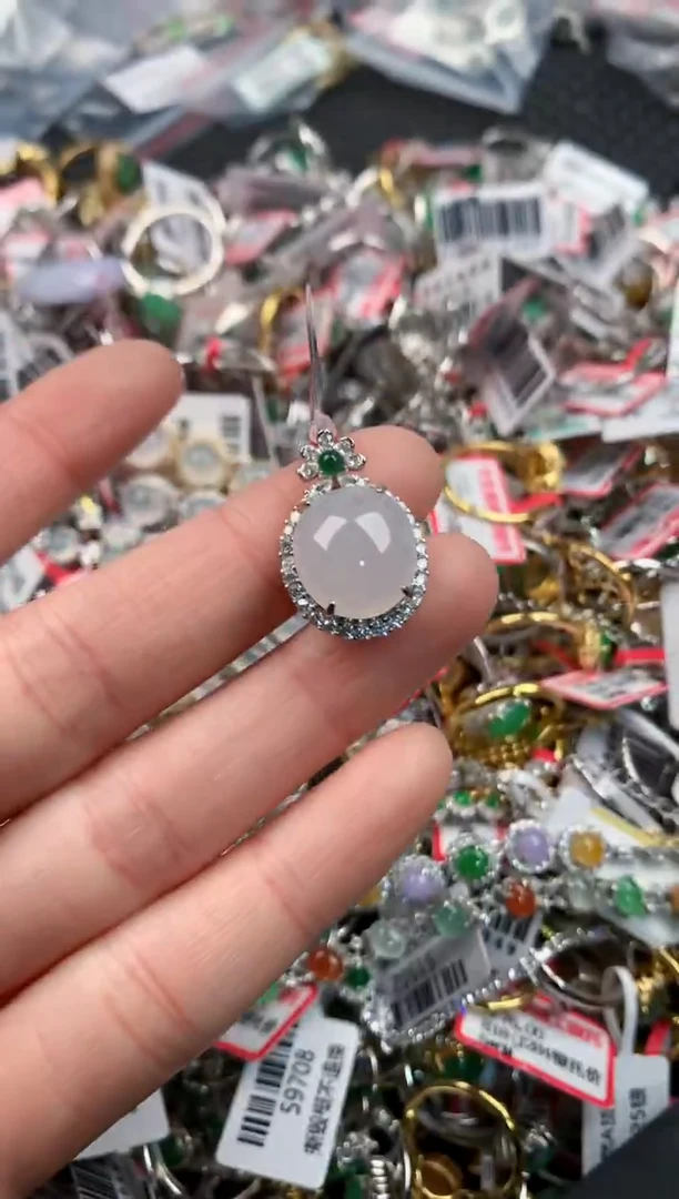 银S925镶嵌戒指翡翠4       1