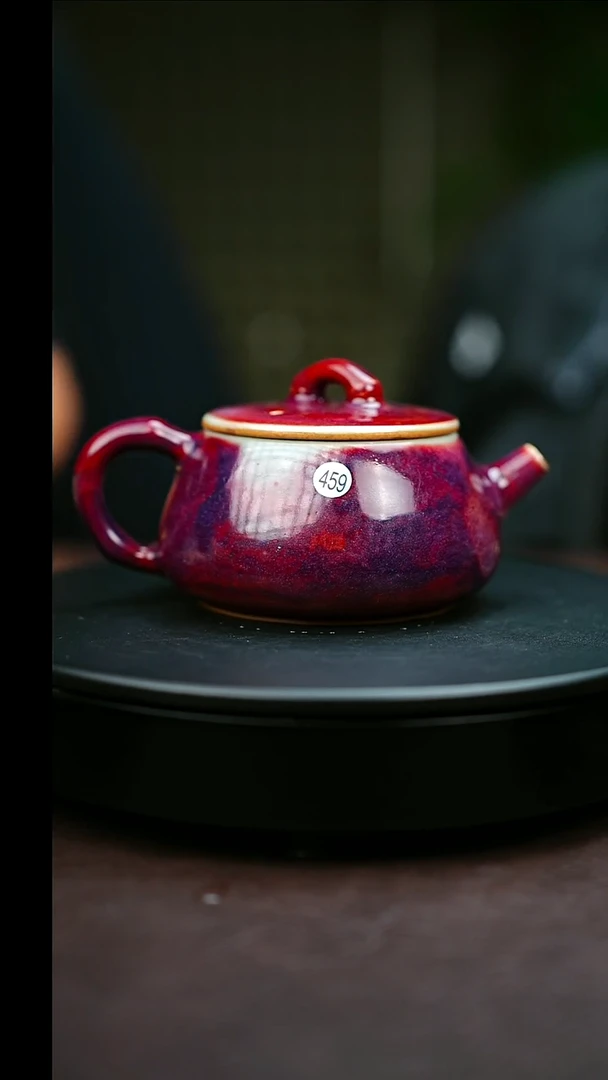 459#原矿钧瓷炉钧釉石瓢壶