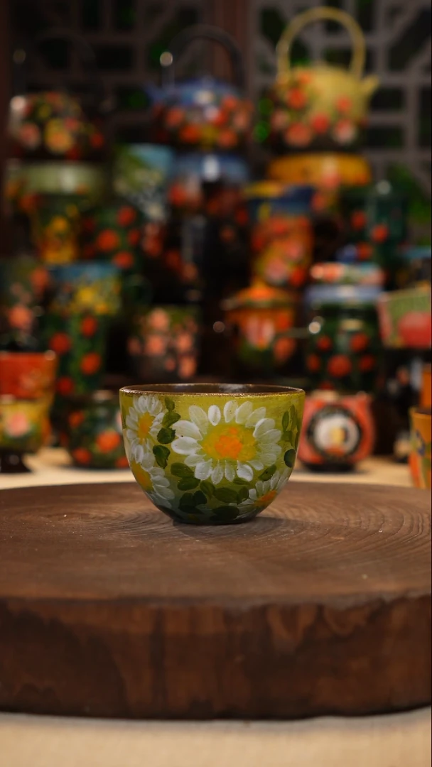 紫砂油画釉下彩手绘