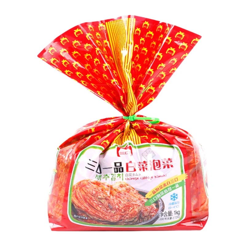 三口一品辣白菜泡菜袋装韩式辣白菜解腻爽口下饭韩国泡菜工厂直发