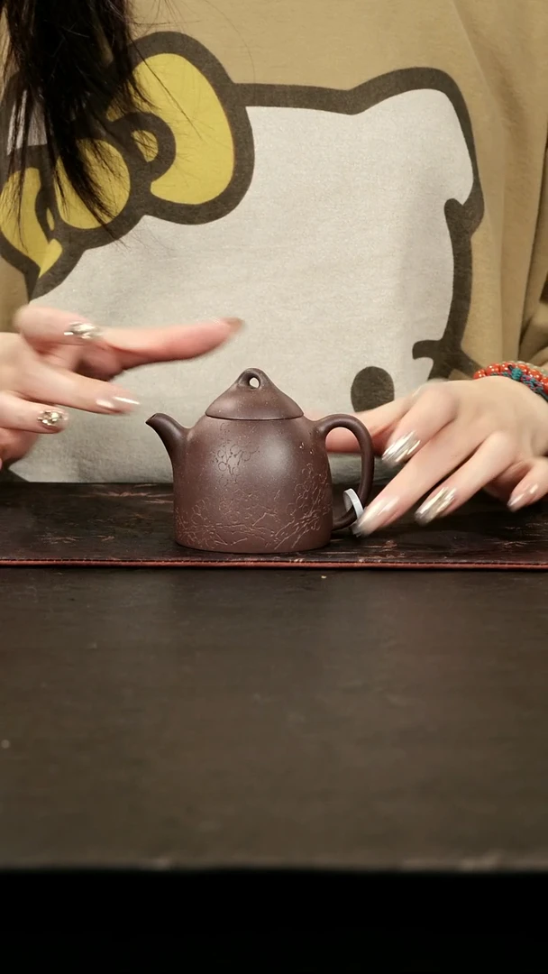 茶壶紫砂天青泥刻绘秦权170cc