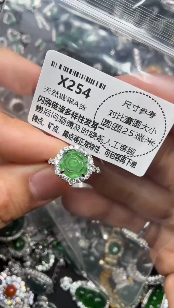 颈饰未镶嵌翡翠X254戒指