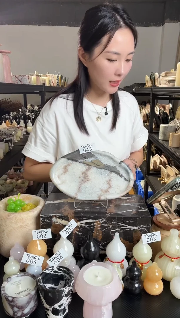 石材045大理石云朵盘