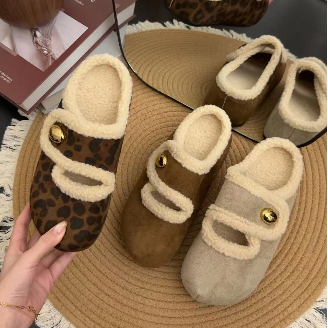 包头拖女秋冬季韩版半拖百搭风防滑小众风软底玛丽珍2025新款百搭