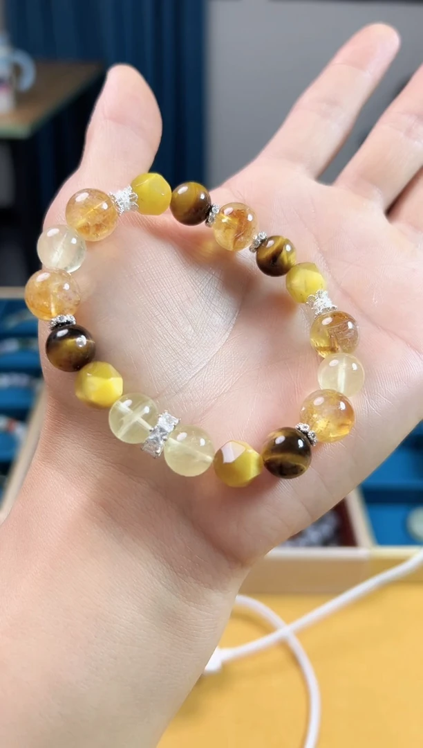 未镶嵌颈饰黄晶手串