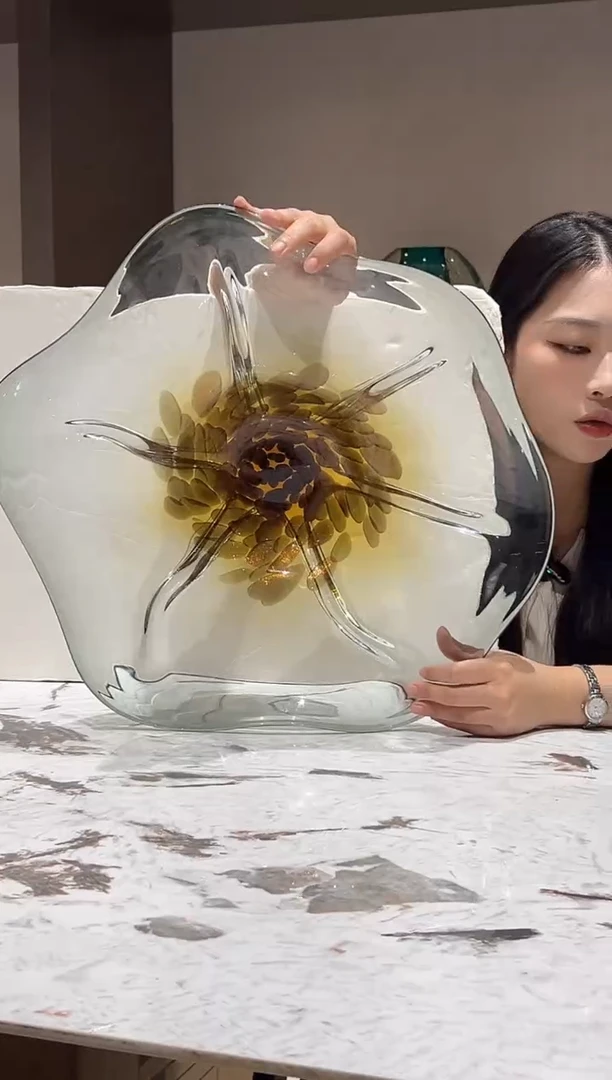 琉璃六角芒星果盘