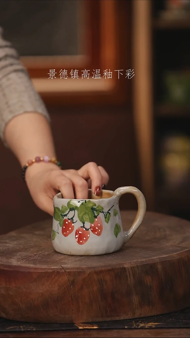 陶瓷景德镇高温釉下手绘陶瓷@L173@