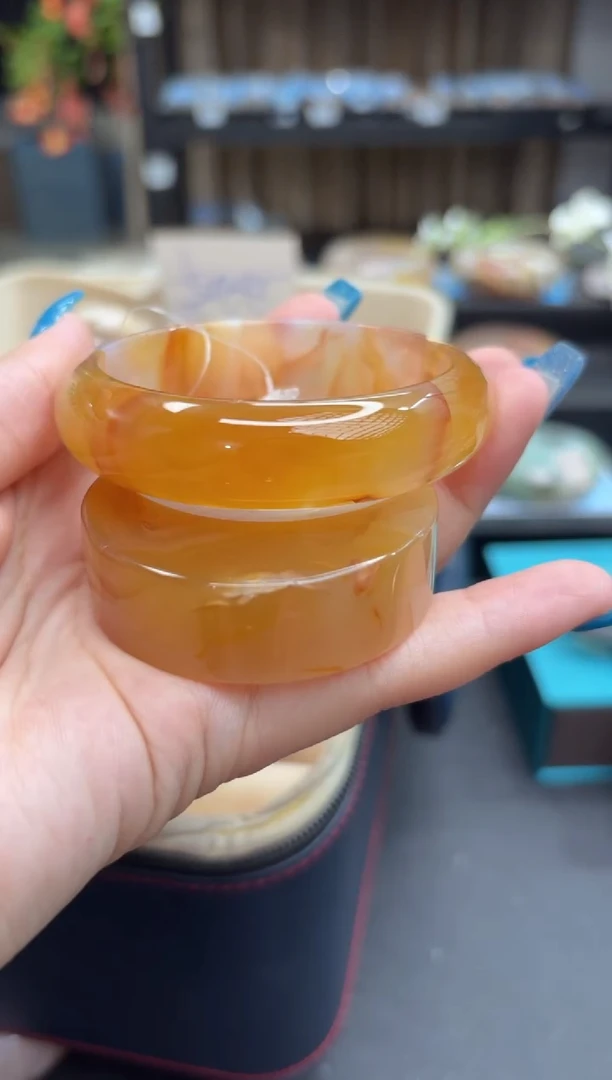 未镶嵌手镯石英质玉76(54圈赠送镯心)