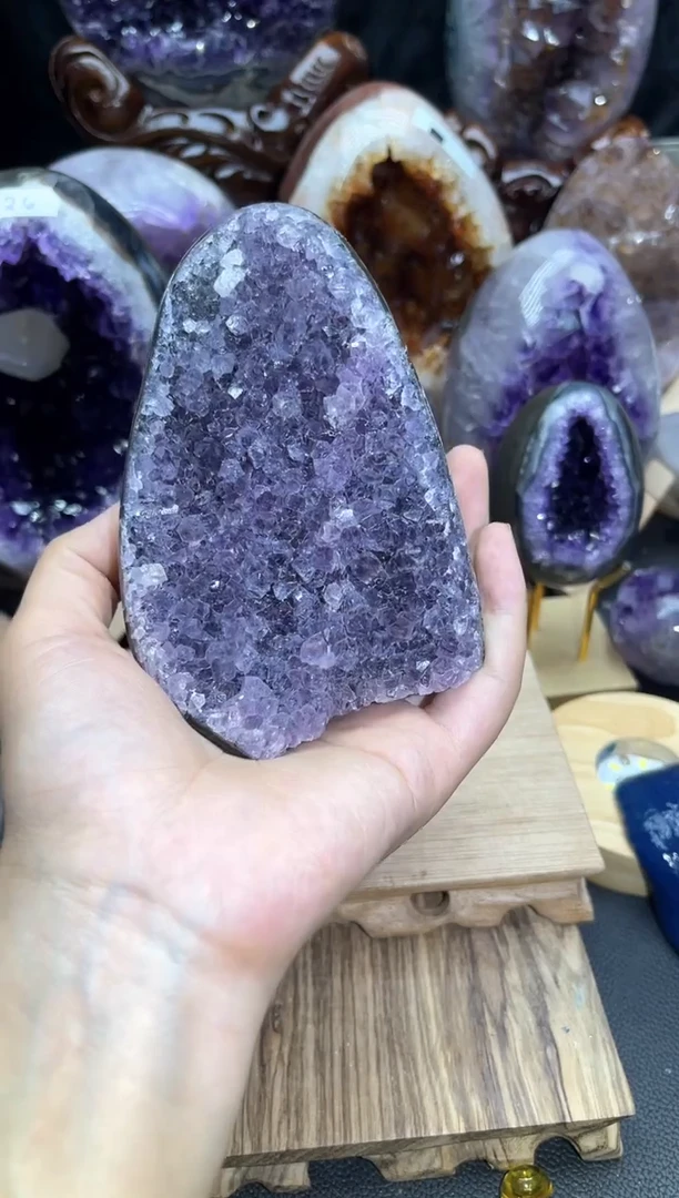 笔搁未镶嵌紫晶125号摆件