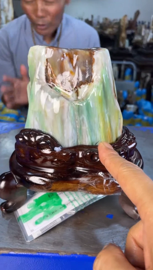 未镶嵌摆件硅化玉33