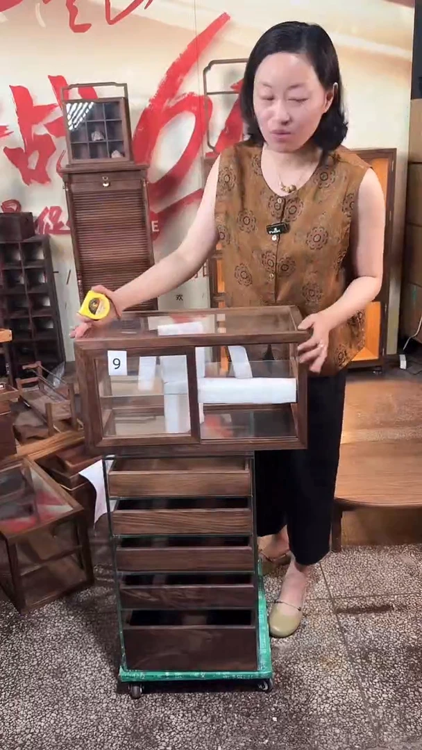 一体式孤品上下玻璃横柜 9号