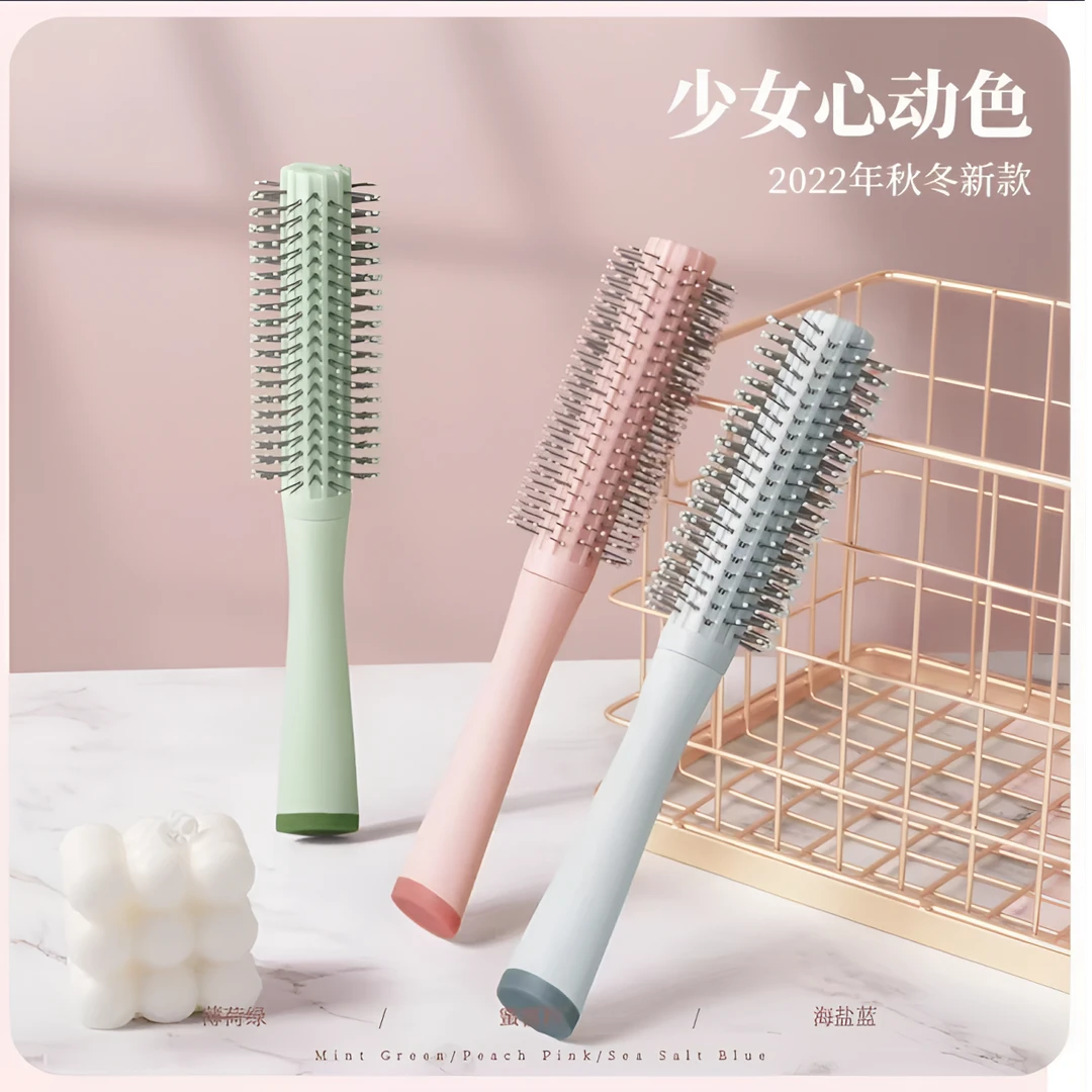 女士卷发梳蓬松内扣造型专用内扣圆筒滚梳吹头发直发梳发圈发网