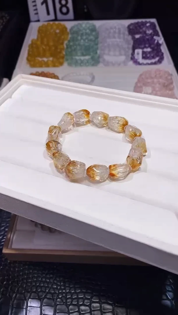 未镶嵌手串水晶黄水晶随型半盆