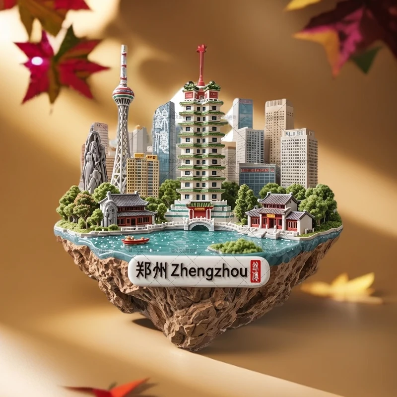 ［河南系列］河南文创城市金属冰箱磁贴洛阳郑州开封文创旅游纪念品