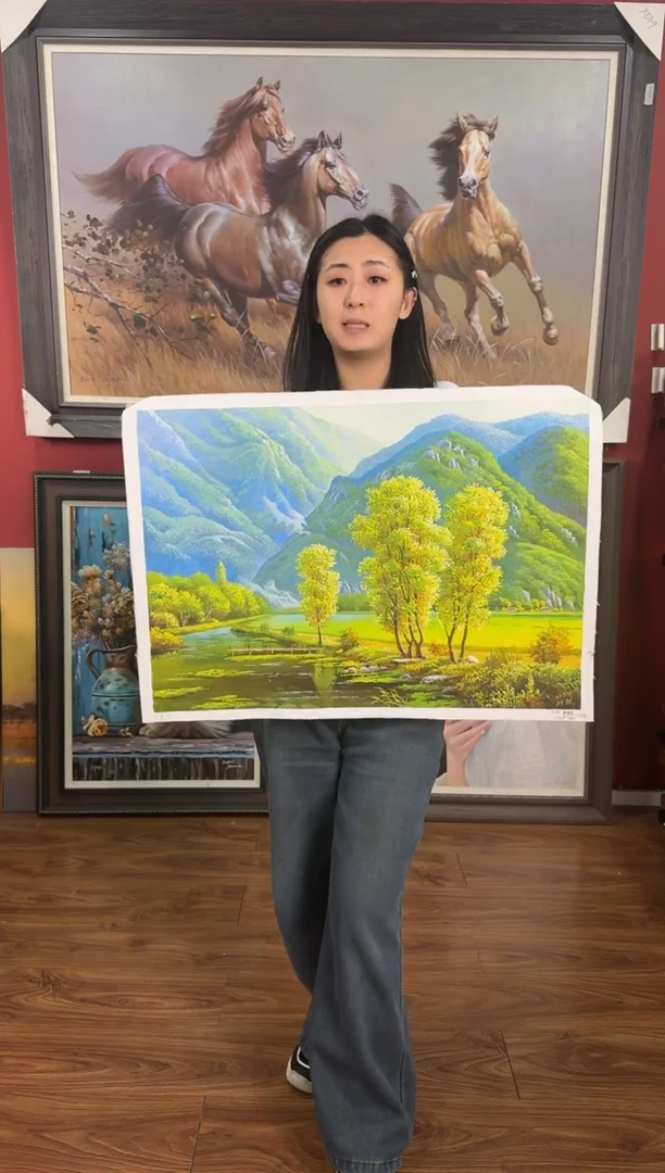 油画【68号】约50*70cm丨朝鲜原创纯手绘孤品油画丨顺丰包邮