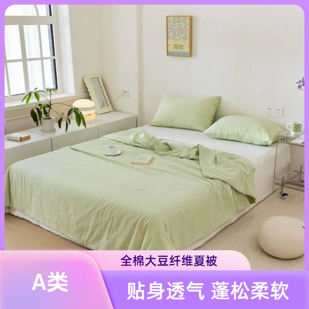 XUECHI/雪驰双人夏被A棉呵护简约热销透气夏被