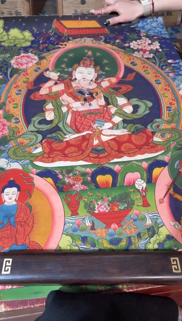 卷轴画龙妹的唐卡tk16