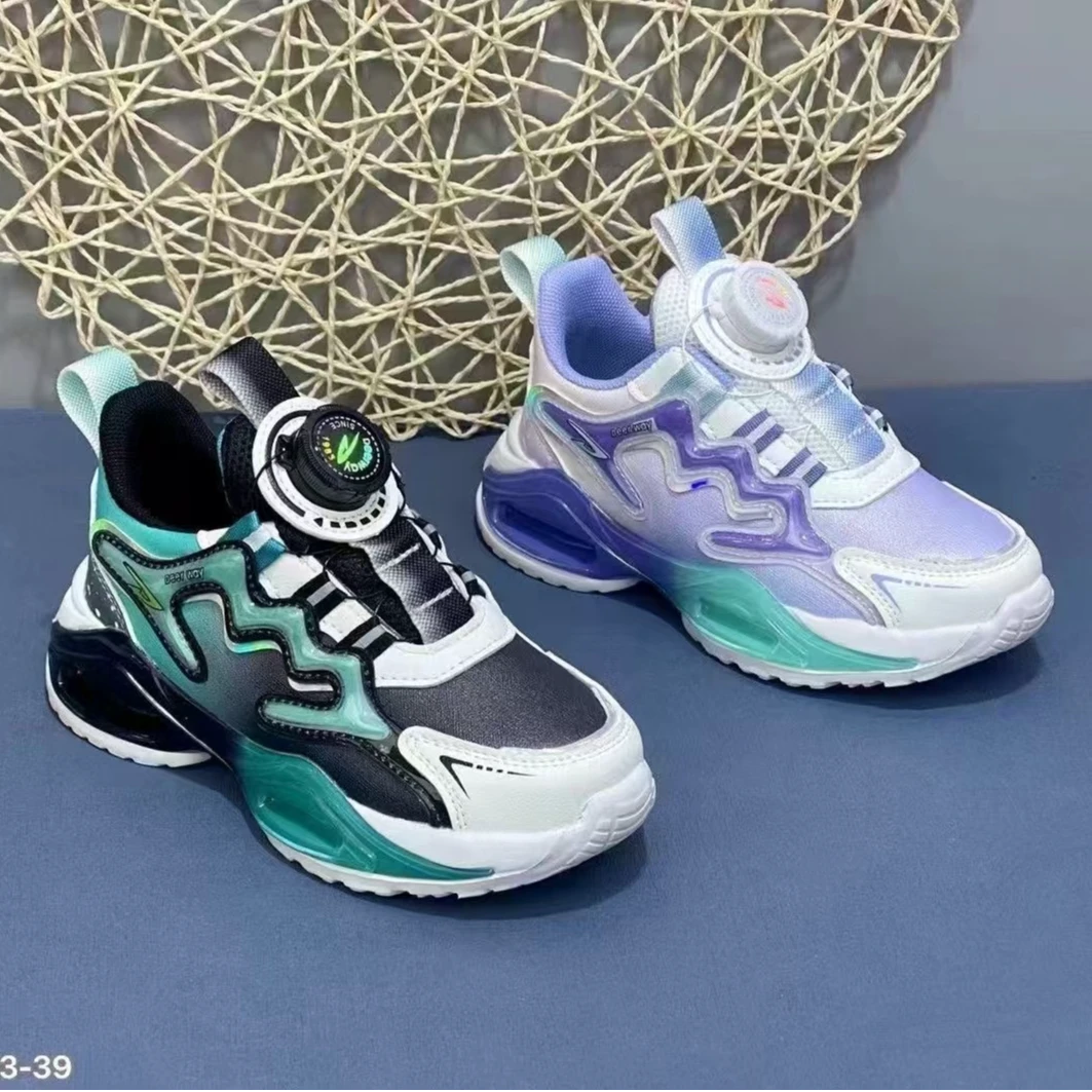 3【小不点专属】德尔惠儿童皮面运动轻跑防水科技扣老爹鞋87016