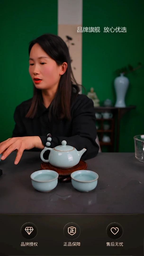 【闪购商品】一级天青臻稀小石瓢壶 一壶两杯
