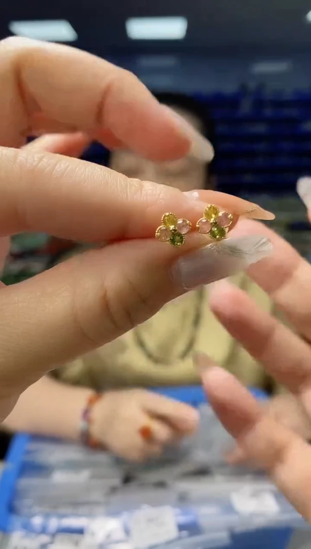 EZ5007银S925镶嵌碧玺EZ5007