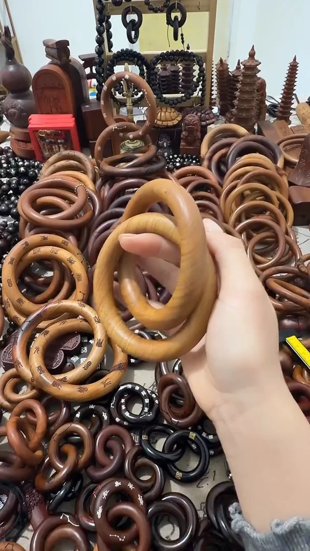 枣木乾坤圈一物一拍微瑕桃木70