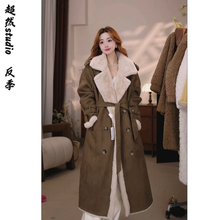 人造皮草 【都市】2025年秋冬新款宽松中长款皮毛大衣0129