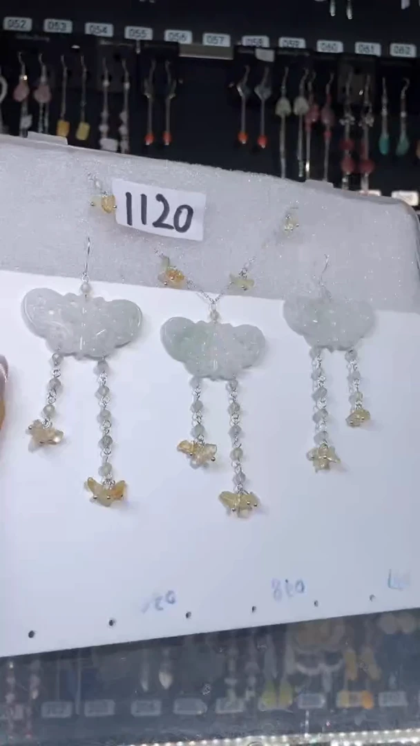 紫晶耳饰银S925镶嵌喜欢拍