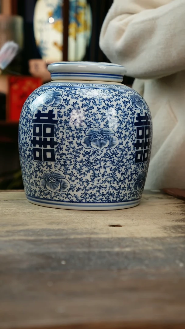 【闪购商品】瓷片景德镇纯手工釉下彩精品花瓶