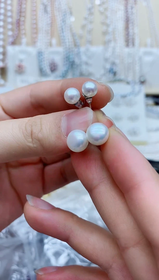 未镶嵌耳饰淡水珍珠耳环多样性发其一