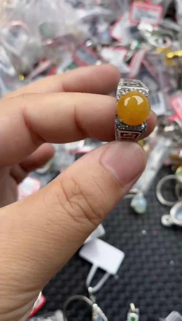 银S925镶嵌戒指翡翠111   6